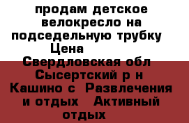 продам детское велокресло на подседельную трубку › Цена ­ 1 300 - Свердловская обл., Сысертский р-н, Кашино с. Развлечения и отдых » Активный отдых   